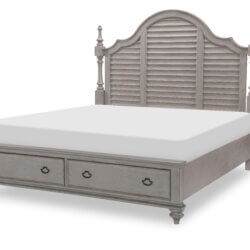 LEGACY LOUVERED POSTER BED WITH STORAGE FOOTBOARD QUEEN 2311-4135K huntsville