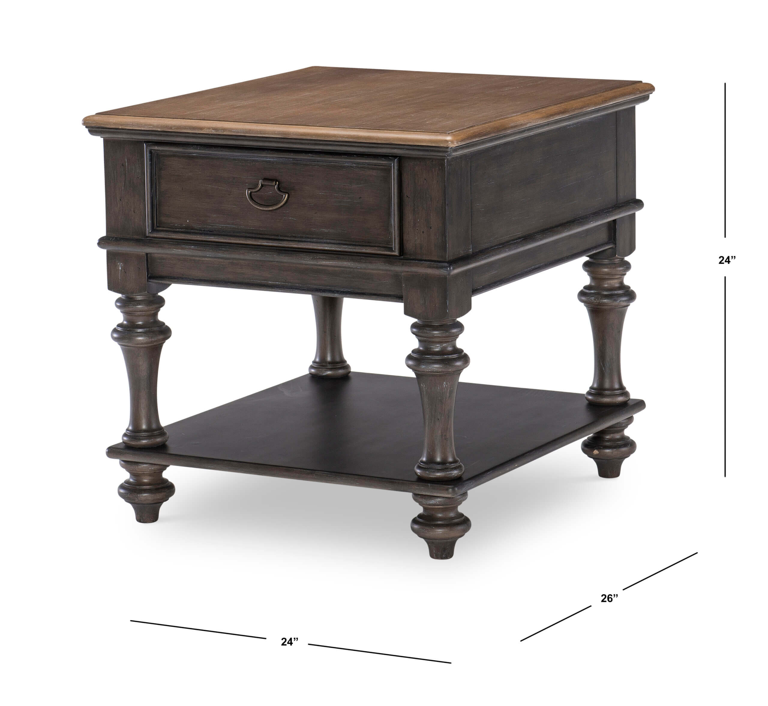 LEGACY CLASSIC KINGSTON DARK SABLE SQUARE END TABLE 2312-107 woodbridge