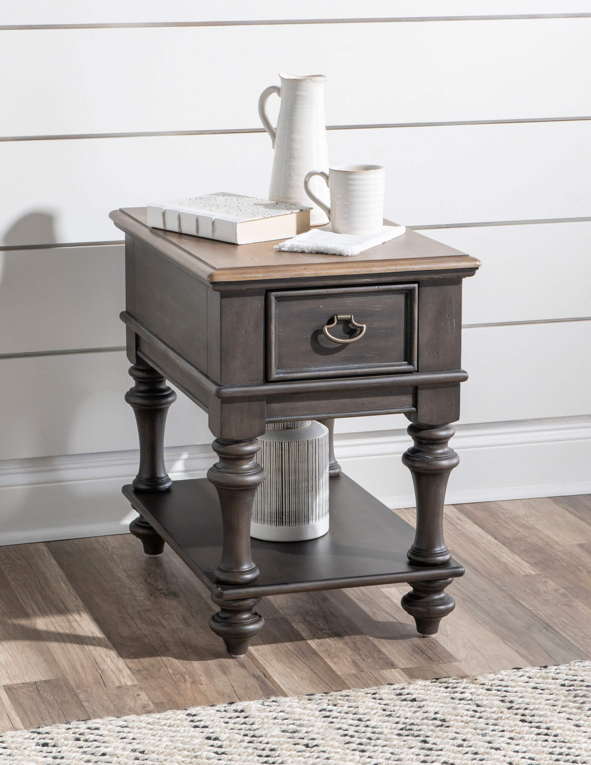 LEGACY CLASSIC KINGSTON DARK SABLE RECTANGLE CHAIRSIDE TABLE 2312-108 niagara