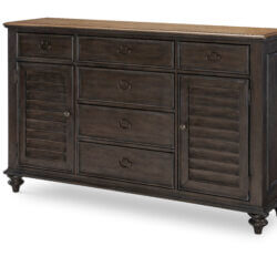 LEGACY CLASSIC KINGSTON DARK SABLE LOUVERED DRESSER 2312-1200 trenton