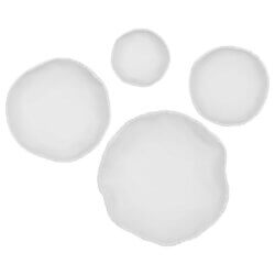 UTTERMOST LUCKY COINS METAL WALL DECOR WHITE S/4 04362 kleinburg