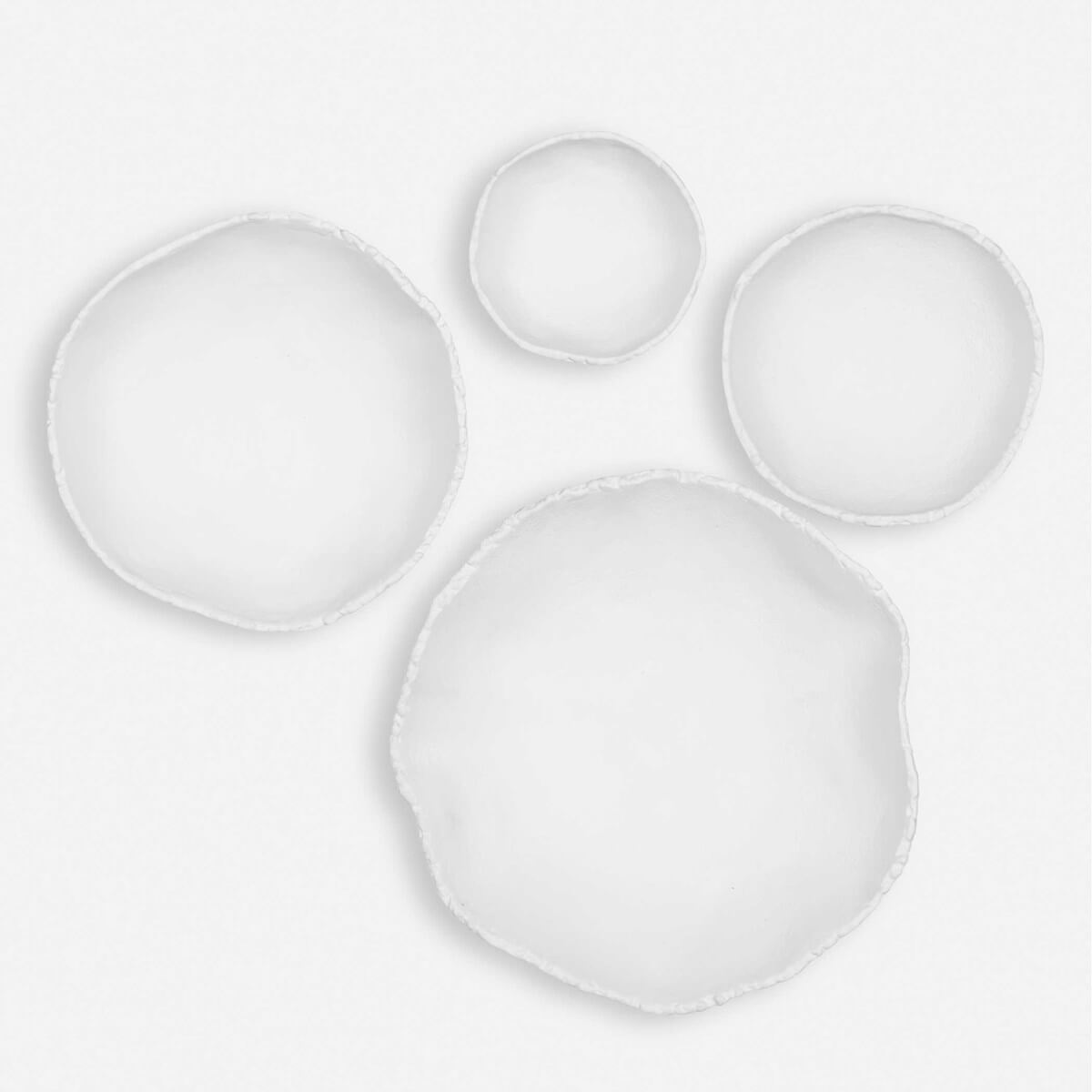 UTTERMOST LUCKY COINS METAL WALL DECOR WHITE S/4 04362 kleinburg