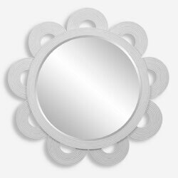UTTERMOST CLEMATIS ROUND WHITE 08177 port elgin