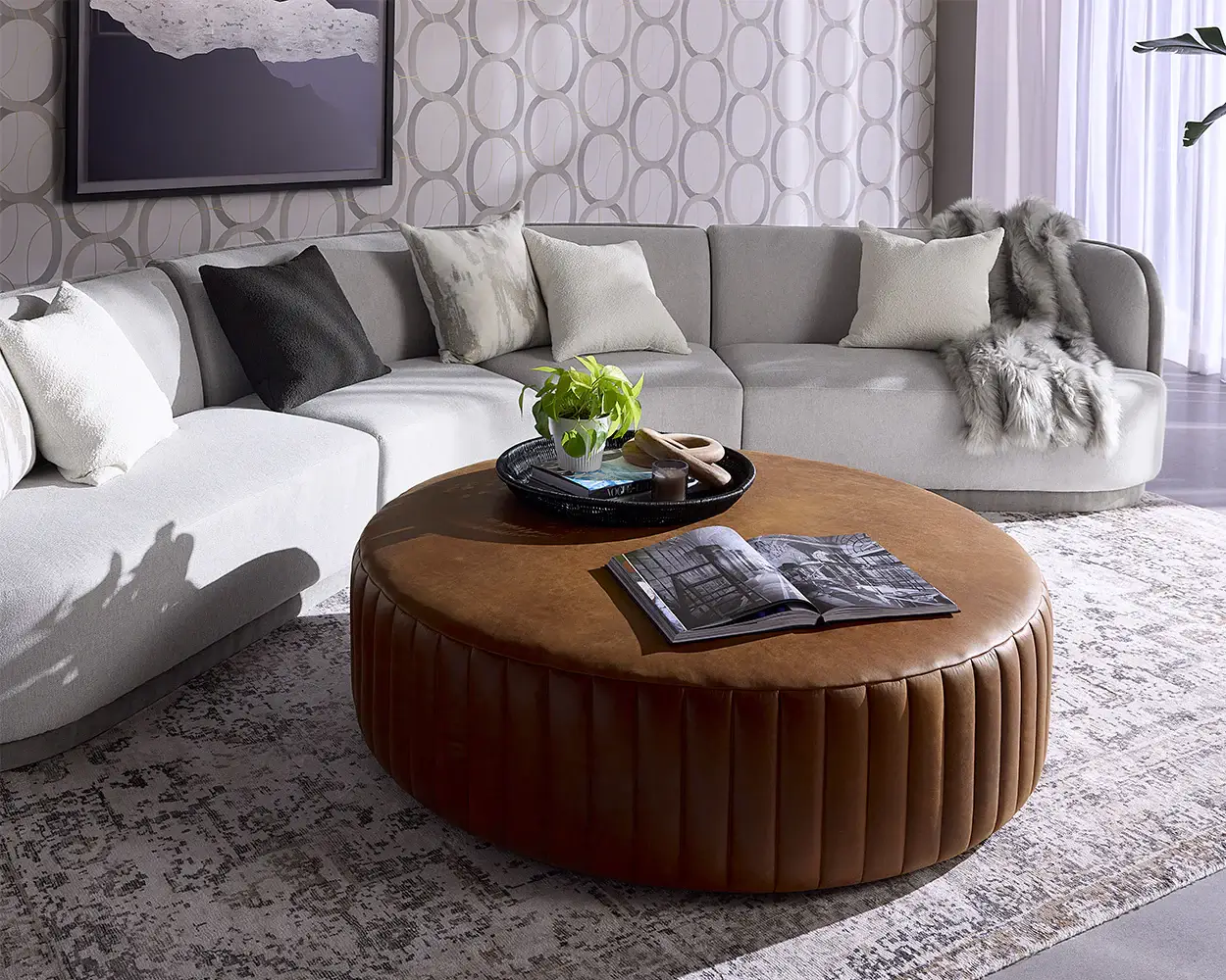 SUNPAN Divano Ottoman - Round 111037 mississauga