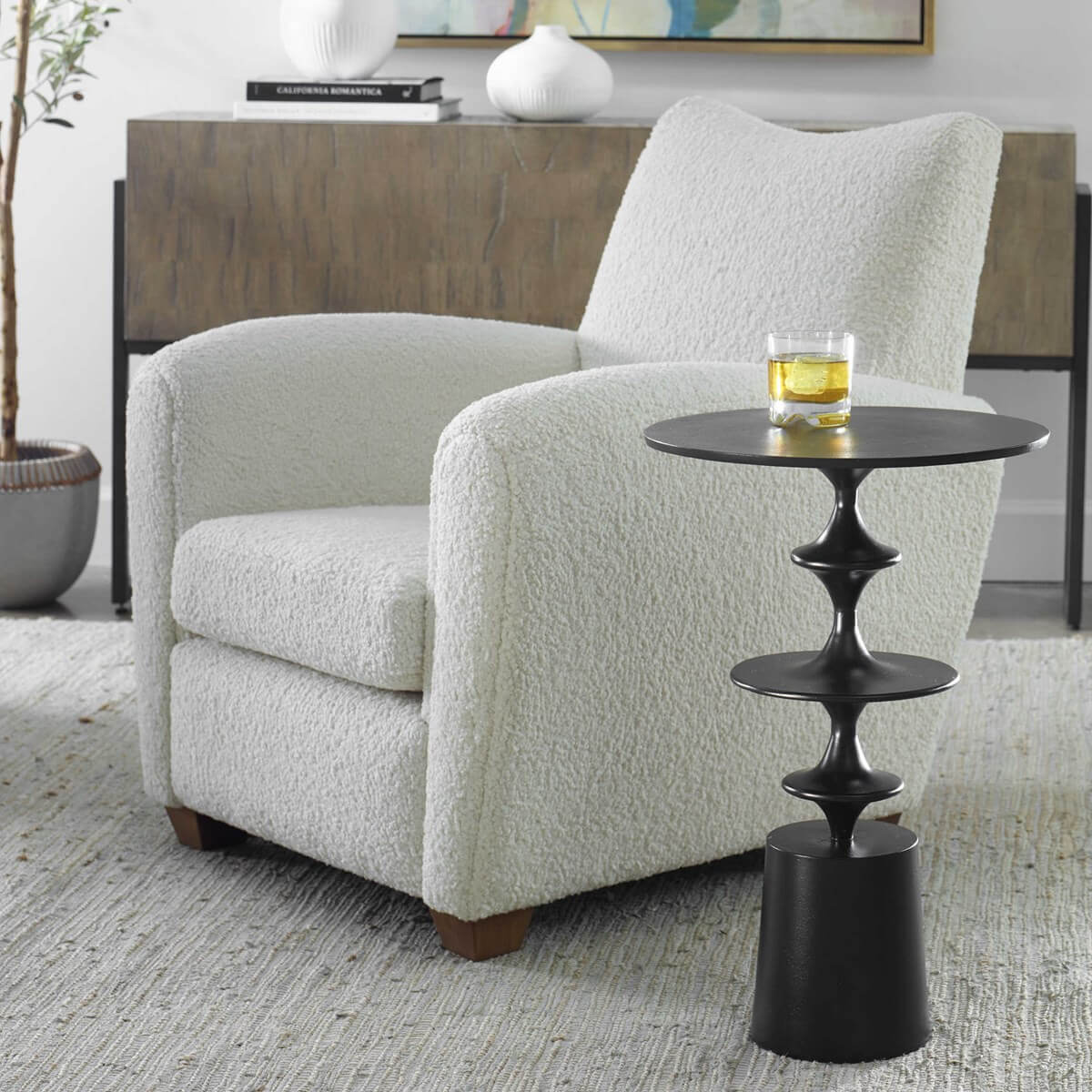 UTTERMOST FLIGHT ACCENT TABLE BLACK 22921 orangeville