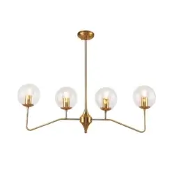 YOUNG LIGHTING 4 LIGHT PENDANT ANTIQUE BRASS 1510C4-AB belleville