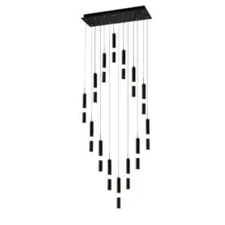 YOUNG LIGHTING LED RECTANGLE CHANDELIER SAND BLACK 2125C33-RT grimsby