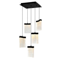 CWI LIGHTING LAVA INTEGRATED LED BLACK MINI PENDANT 1587P12-5-101 montreal