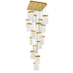 CWI LIGHTING LAVA INTEGRATED LED BRASS CHANDELIER 1587P24-17-624 haifax