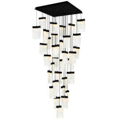 CWI LIGHTING LAVA INTEGRATED LED BLACK CHANDELIER 1587P36-33-101 monton