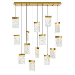 CWI LIGHTING LAVA INTEGRATED LED BRASS CHANDELIER 1587P48-14-624-RC vancouver