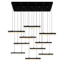 CWI LIGHTING STAGGER INTEGRATED LED BLACK CHANDELIER 1588P48-10-101 ottawa