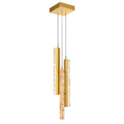 CWI LIGHTING STAGGER INTEGRATED LED BRASS MINI PENDANT 1588P6-3-624 vaughan