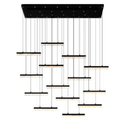 CWI LIGHTING STAGGER INTEGRATED LED BLACK CHANDELIER 1588P60-14-101 kingston