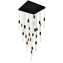 CWI LIGHTING GRETA INTEGRATED LED BLACK CHANDELIER 1589P28-25-101 burlington