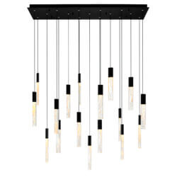 CWI LIGHTING GRETA INTEGRATED LED BLACK CHANDELIER 1589P48-17-101-RC belleville