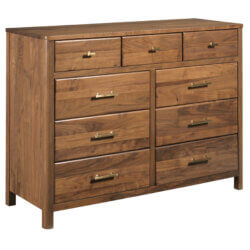 KINCAID MONOGRAM WALNUT FLAT TOP NINE DRAWER DRESSER 315-131 montreal