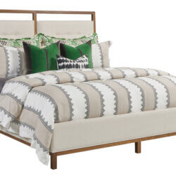 KINCAID MONOGRAM WALNUT PINEHURST UPHOLSTERED QUEEN BED 315-313P perth