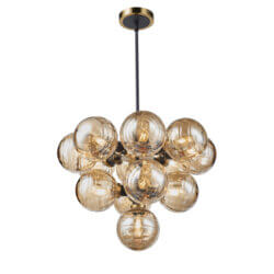 ARTCRAFT GEM 13-LIGHT CHANDELIER (AMBER GLASS) AC11872AM king city