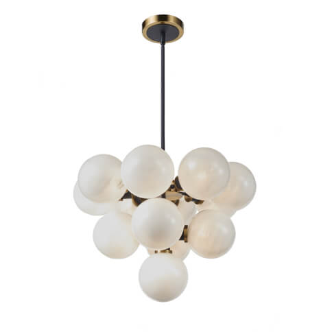 ARTCRAFT GEM 13-LIGHT CHANDELIER (BLIZZARD GLASS) AC11872SW woodbridge