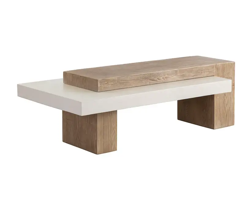 SUNPAN HERRIOT COFFEE TABLE LIGHT BROWN 111370 port perry