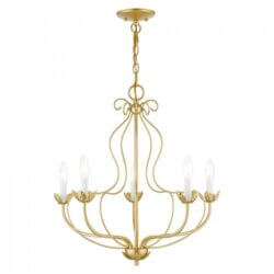 LIVEX LIGHTING KATARINA CHANDELIER SOFT GOLD 42905-33 montreal