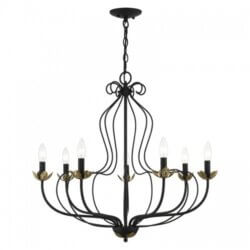 LIVEX LIGHTING KATARINA CHANDELIER BLACK 42907-04 fredericton