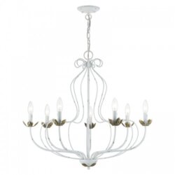 LIVEX LIGHTING KATARINA CHANDELIER ANTIQUE WHITE 42907-60 ottawa