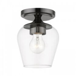 LIVEX LIGHTING WILLOW FLUSH MOUNT BLACK CHROME 46720-46 nobleton