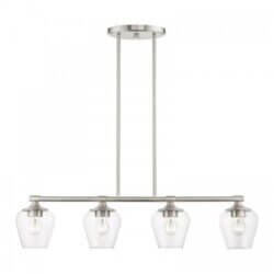 LIVEX LIGHTING WILLOW LINEAR CHANDELIER BRUSHED NICKEL 46724-91 king city