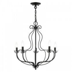 LIVEX LIGHTING KATARINA CHANDELIER SHINY BLACK 42905-68 winnipeg