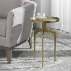 ROUND GOLD ACCENT TABLE 30032w uxbridge