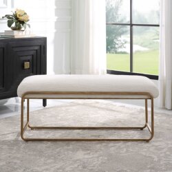 BENCH ANTIQUE BRUSHED BRASS 12032w monton