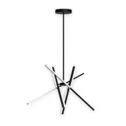 ARTCRAFT STIX 8 LIGHT LED PENDANT AC7708BK monton