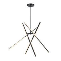 ARTCRAFT STIX 8 LIGHT LED BLACK CHANDELIER AC7709BK edmonton