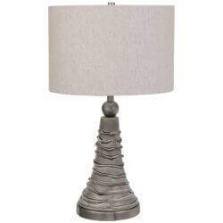 GRAY CERAMIC TABLE LAMP 1-37062w woodbridge