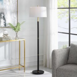 black metal floor lamp 1-30162w ottawa