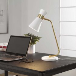 WHITE DESK LAMP 1-50162w fredericton