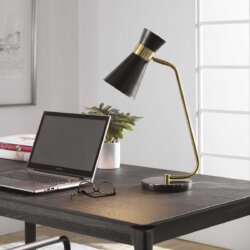 BLACK AND GOLD DESK LAMP 1-60126w monton