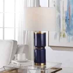 ROYAL BLUE TABLE LAMP 1-01162w midland
