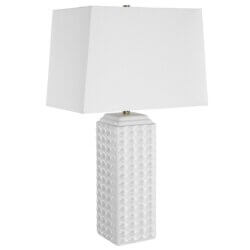 SQUARE CERAMIC TABLE LAMP 1-41162w edmonton