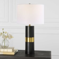 BLACK AND GOLD TABLE LAMP 1-51162w quebec city