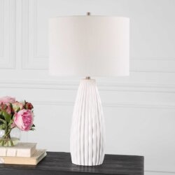 SATIN WHITE TABLE LAMP 1-71162w gatineau