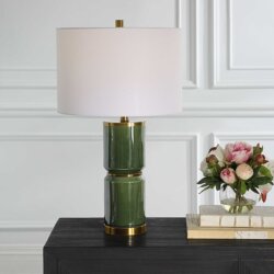 GREEN CERAMIC TABLE LAMP 1-81162w london