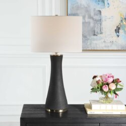 BLACK CERAMIC TABLE LAMP 1-62162w edmonton