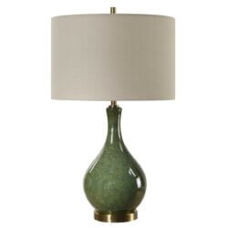 GLAZED GREEN TABLE LAMP 1-73162w aurora