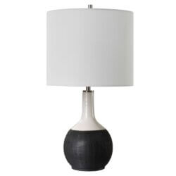 BLACK AND WHITE TABLE LAMP 1-83162w burlington