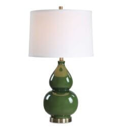 dark green ceramic table lamp 1-45162w perth