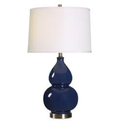 NAVY BLUE CERAMIC TABLE LAMP 1-75162w waterloo