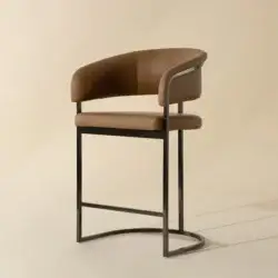 SUNPAN MARRIS COUNTER STOOL COGNAC GUNMETAL 110907 vancouver